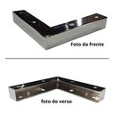 Ver imagem 2 de Kit C/ 4 Pés Cantoneira Lc em Aço Cromado 3cm Alt. para Sofá Cromado