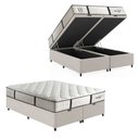 Ver imagem 1 de Cama Box Baú Casal King Colchão Molas Ensacadas Gazin com Pillow Veneza
