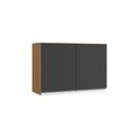 Ver imagem 2 de Armário Cozinha Aéreo 81cm com 2 Portas Leticia Amêndoa/preto A01 - D’Rossi