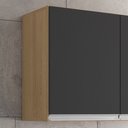 Ver imagem 5 de Armário Cozinha Aéreo 81cm com 2 Portas Leticia Amêndoa/preto A01 - D’Rossi
