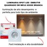 Kit 10 Spot Led Croica Embutir Quadrado 5w 6000k Branco Frio - 5