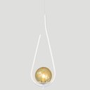 Ver imagem 5 de Kit 2 Pendentes Lustre On Drop Branco Globo de Vidro Âmbar