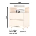 Ver imagem 3 de Kit 2 Mesas de Cabeceira Lacy Off White – Henn