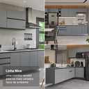 Ver mais imagens de Armário de Cozinha Completa de Canto 445cm Suspensa Cinza Nice Madesa 04
