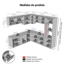 Ver imagem 5 de Armário de Cozinha Completa de Canto 445cm Suspensa Cinza Nice Madesa 04
