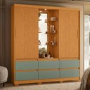 Ver imagem 1 de Armário Casal 6 Portas com Vidro Lateral