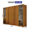 Ver imagem 2 de Guarda-Roupas 6 Portas Vidro Reflecta Prime sem LED Cinamomo