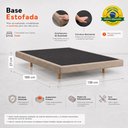Ver imagem 4 de Cama Box Casal Osaka Flutuante Estilo Japonesa 138x188 Base Estofada Bouclê Capuccino - Desk Design