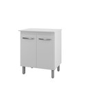 Ver imagem 2 de Balcão Multiuso para Cozinha Serena 2 Portas Branco