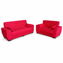 Ver imagem 1 de Conjunto de Sofas 2 e 3 Lugares Berlim Vermelho Masterflex