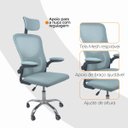 Ver mais imagens de Cadeira de Escritório Diretor Oficial Vegas com Apoio - Azul Preto + E-book