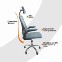 Ver imagem 6 de Cadeira de Escritório Diretor Oficial Vegas com Apoio - Azul Preto + E-book