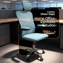 Ver imagem 3 de Cadeira de Escritório Diretor Oficial Vegas com Apoio - Azul Preto + E-book