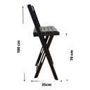 Ver imagem 3 de Kit 5 Conjuntos Bistrô Dobrável Mesa com 2 Banquetas Madeira Preto Móveis 4I