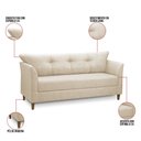 Ver imagem 3 de Sofá 3 Lugares Living para Sala Leblon 180cm Linho E03 - D’Rossi