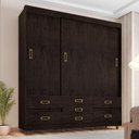 Ver imagem 4 de Guarda-Roupa Casal 37020 Café/Baunilha Araplac