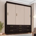 Ver imagem 2 de Guarda-Roupa Casal 37020 Café/Baunilha Araplac