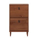 Ver imagem 5 de Armário de Sapatos Estreita Retrô 12 Pares Madeira Castanho Verniz Mikka Idimex