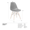Ver imagem 7 de Kit 4 Cadeiras Charles Eames Eiffel Dsw - Base de Madeira Clara - Preto