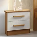 Ver imagem 2 de Mesa de Cabeceira 2 Gavetas New Athos D'doro Cinamomo Off White