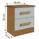 Ver imagem 3 de Mesa de Cabeceira 2 Gavetas New Athos D'doro Cinamomo Off White