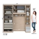 Ver imagem 4 de Quarto Modulado Solteiro 3 Peças Safira Espresso Móveis