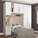 Ver imagem 1 de Quarto Modulado Solteiro 3 Peças Safira Espresso Móveis