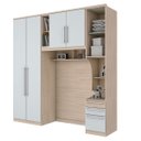 Ver imagem 3 de Quarto Modulado Solteiro 3 Peças Safira Espresso Móveis