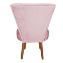 Ver imagem 5 de Poltrona Decorativa Royal Base Giratória de Madeira Slk Decor Rosa Claro