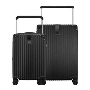 Kit Conjunto 2 Malas Rígidas 10 e 23kg 360° com Cadeado Tsa - Gladiador Wide E1pm Cor: Preto