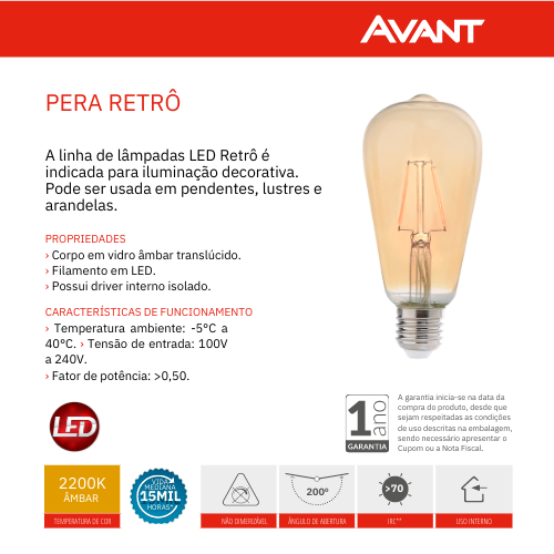 Kit Luminária Lustre Pendente Madeira E27 44x40cm com Lâmpada Retrô Cor:café - 10