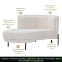 Ver imagem 3 de Sofá Chaise Esquerdo Base Preto Penélope Bouclé Off White - Nexta Casa