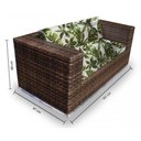 Ver imagem 2 de Conjunto de Sofá Fibra Sintética Tabaco Bora Bora - 1 Sofá 2L + 2 Poltronas + 1 Mesa Centro - Tecido