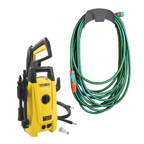 Lavadora Lava Jato Alta Pressão 1200w 127v + Mangueira Verde Pvc 20m com Acessórios - Tramontina