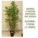 Ver imagem 3 de Árvore Artificial Bambu 7 Hastes 170cm Permanente No Gesso
