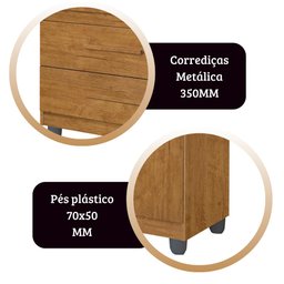 Comoda Prata Cor:ipe Mizza Decor - Armário para Quarto - 5