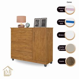 Comoda Prata Cor:ipe Mizza Decor - Armário para Quarto - 4