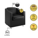 Ver imagem 2 de Kit 2 Poltronas Decorativas Bia Consultorio Recepção Sala Cor:courino Preta