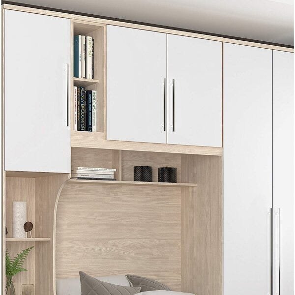 Quarto Modulado Solteiro 6 Peças Safira Espresso Móveis - 6