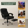 Cadeira Escritório Itália Preta Presidente Couro Sintético Encosto Trava - 5