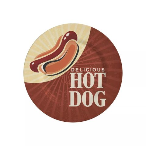 Conjunto com 6 Pratos de Sobremesa Hot Dog Collection Ø21cm Alleanza Cerâmica