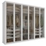 Guarda-roupa Casal Solaris 6 Portas com Vidro Fumê Branco - 1