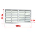 Ver imagem 4 de Janela Alumínio Elite c/Travessas 4 Folhas Moveis 100 x 120 V.Liso Branco Brimak
