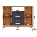 Ver imagem 4 de Cômoda Sapateira Ambiente 8020 Freijó Carbono - Araplac