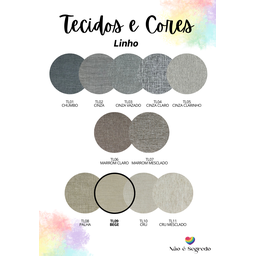 Cabeceira Estofada King 1 Bloco Não É Segredo Linho Bege 195x60 - 3