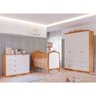 Quarto de Bebê com Guarda Roupa Cômoda Encanto e Berço Harmonia Permóbili Baby Nature/branco Guarda - 1