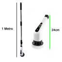 Ver imagem 7 de Escova de Limpeza Eletrica sem Fio 25w Bateria Recarregavel Potente Giratorio Esfregao Limpeza Sujei