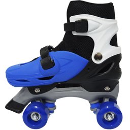 Patins Infantil Clássico Quad 4 Rodas Roller de Rua Masculino Azul Importway BW-016-AZ - 31 - 3