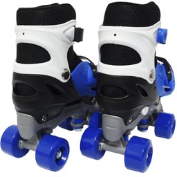 Patins Infantil Clássico Quad 4 Rodas Roller de Rua Masculino Azul Importway BW-016-AZ - 31 - 5