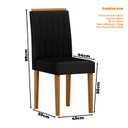 Ver imagem 3 de Mesa de Jantar Ambiente Anitta 160x90 Cm com Vidro Ype Off White e 6 Cadeiras Ana Ype Veludo Preto –